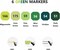 6pcs Green Forest Trees & Grass Alcohol Markers – Dual Tip Art Markers for Drawing, Sketching, Illustration, and Coloring for Adults & Kids